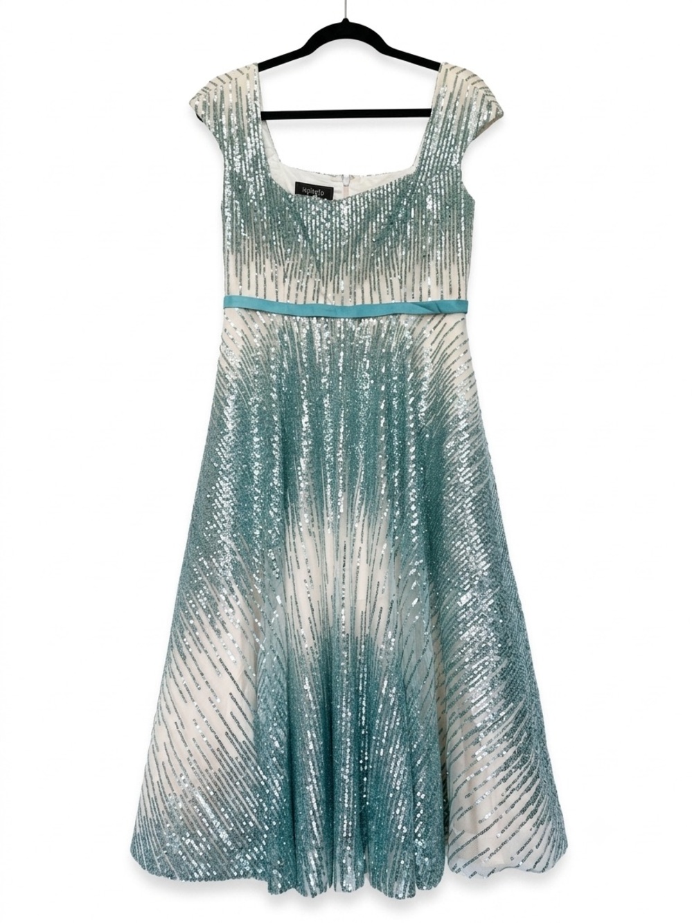 Inspirato Couture Mint Sequin Dress-Luxury Evening Gown(similar to Tadashi Shogi